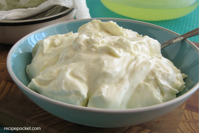 Thick and creamy homemade Greek yogurt.