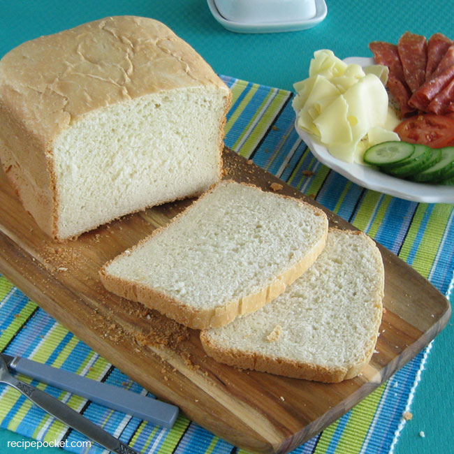 White bread recipe for a bread machine