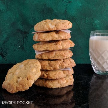 Cookies and a glass of milk.