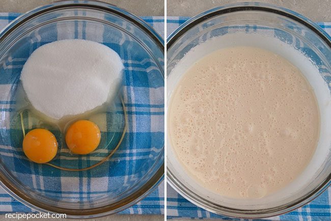Image showing how thick to beat eggs and sugar.