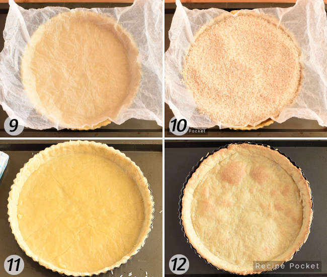 Image showing step by step how to blind bake.