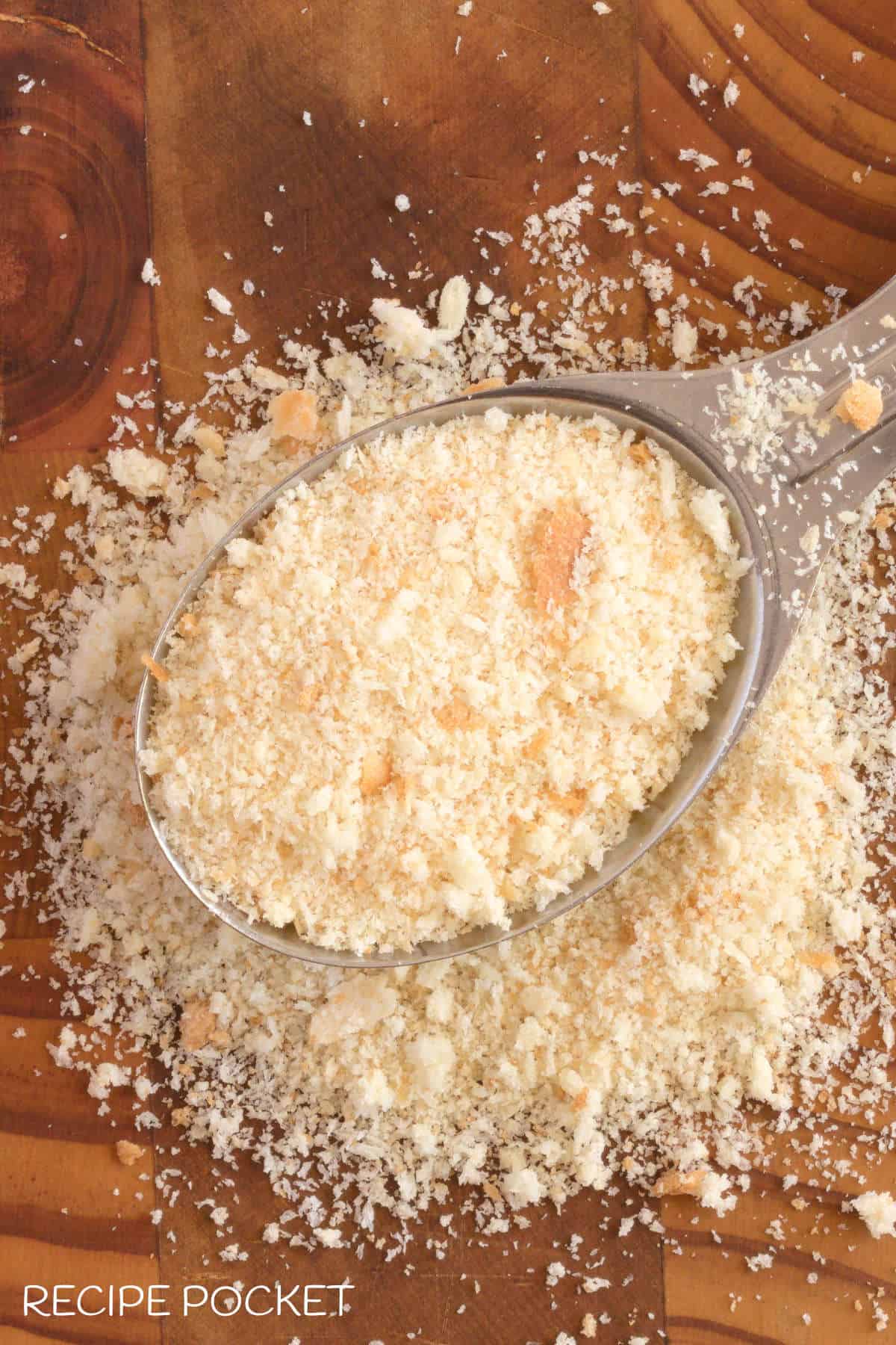 Blog post feature image for article on how to make breadcrumbs at home. 