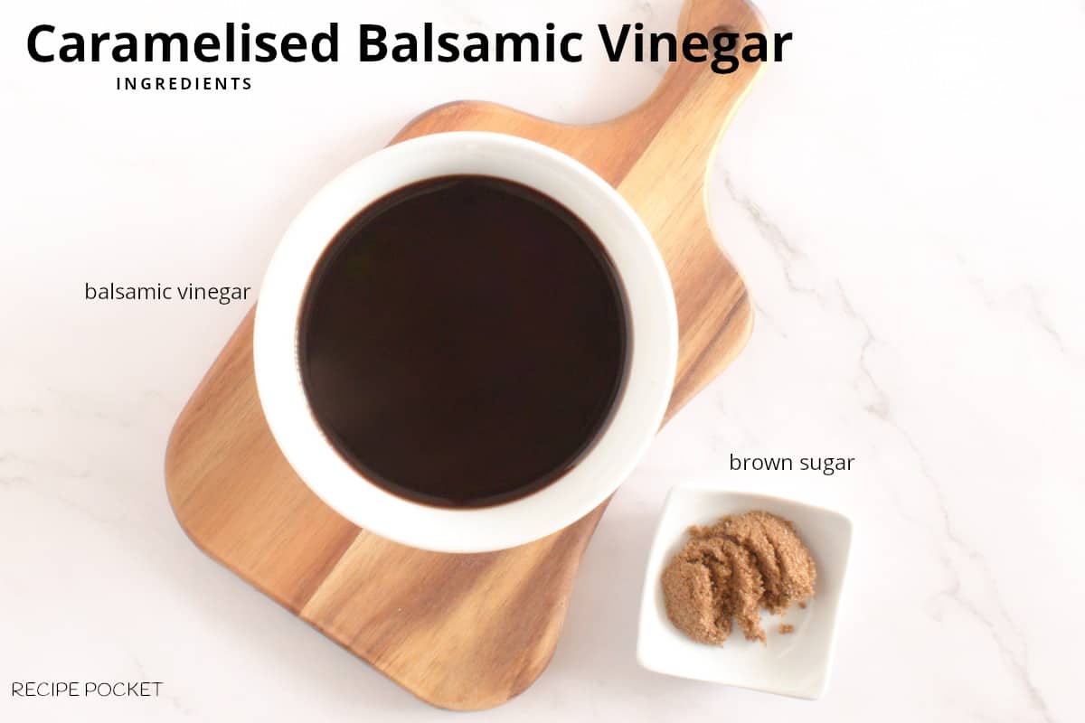 Ingredients image for caramelized balasmic vinegar.